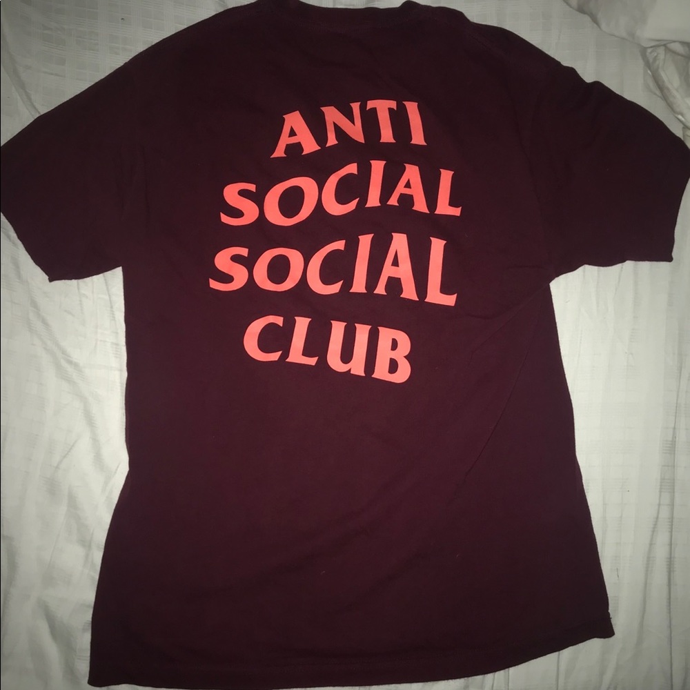 Maroon Anti Social Social Club T-Shirt